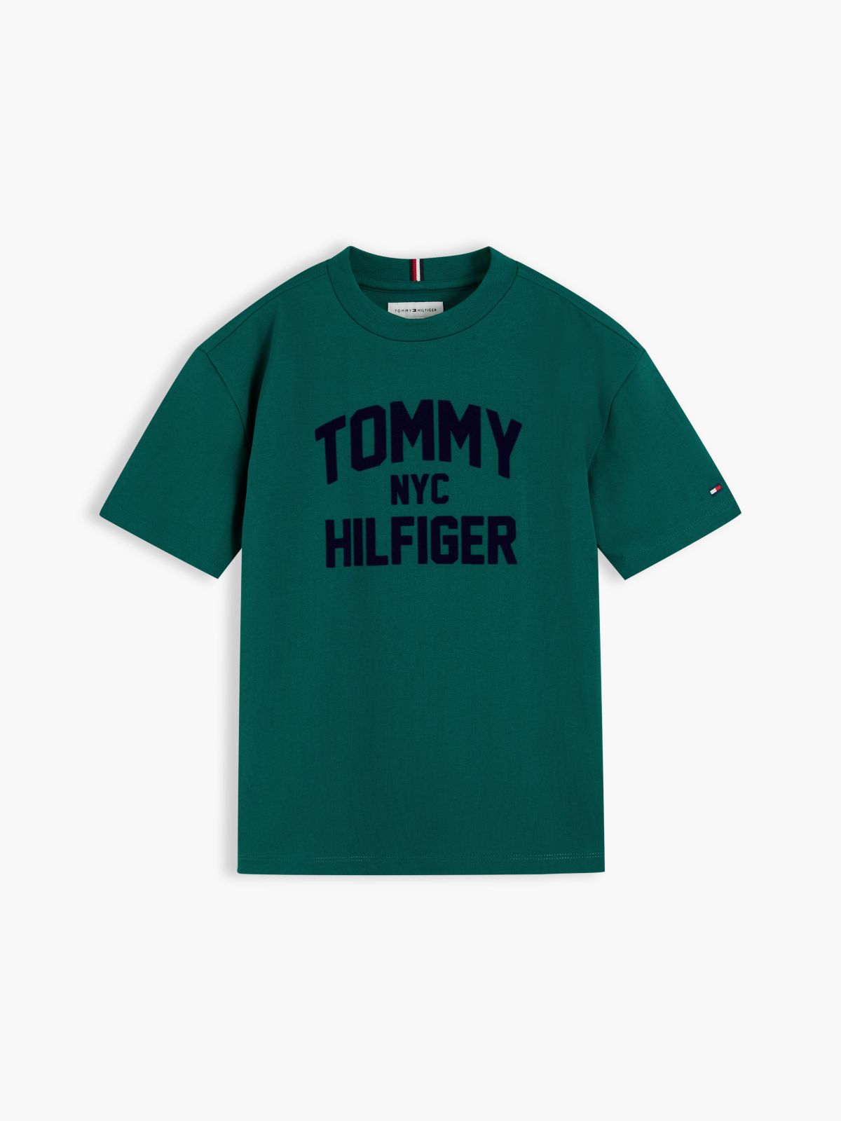 Logo Jersey Relaxed Crew Neck T-Shirt — Green