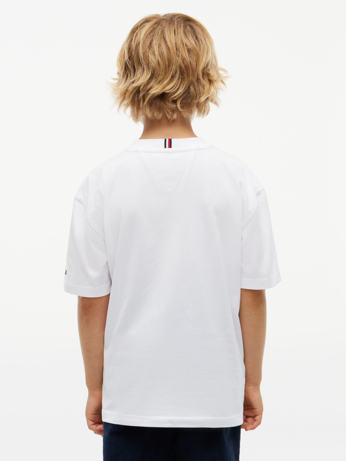 Logo Jersey Relaxed Crew Neck T-Shirt — White