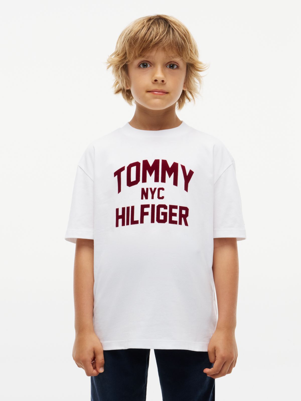 Logo Jersey Relaxed Crew Neck T-Shirt — White