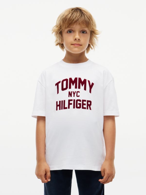 Logo Jersey Relaxed Crew Neck T-Shirt — White