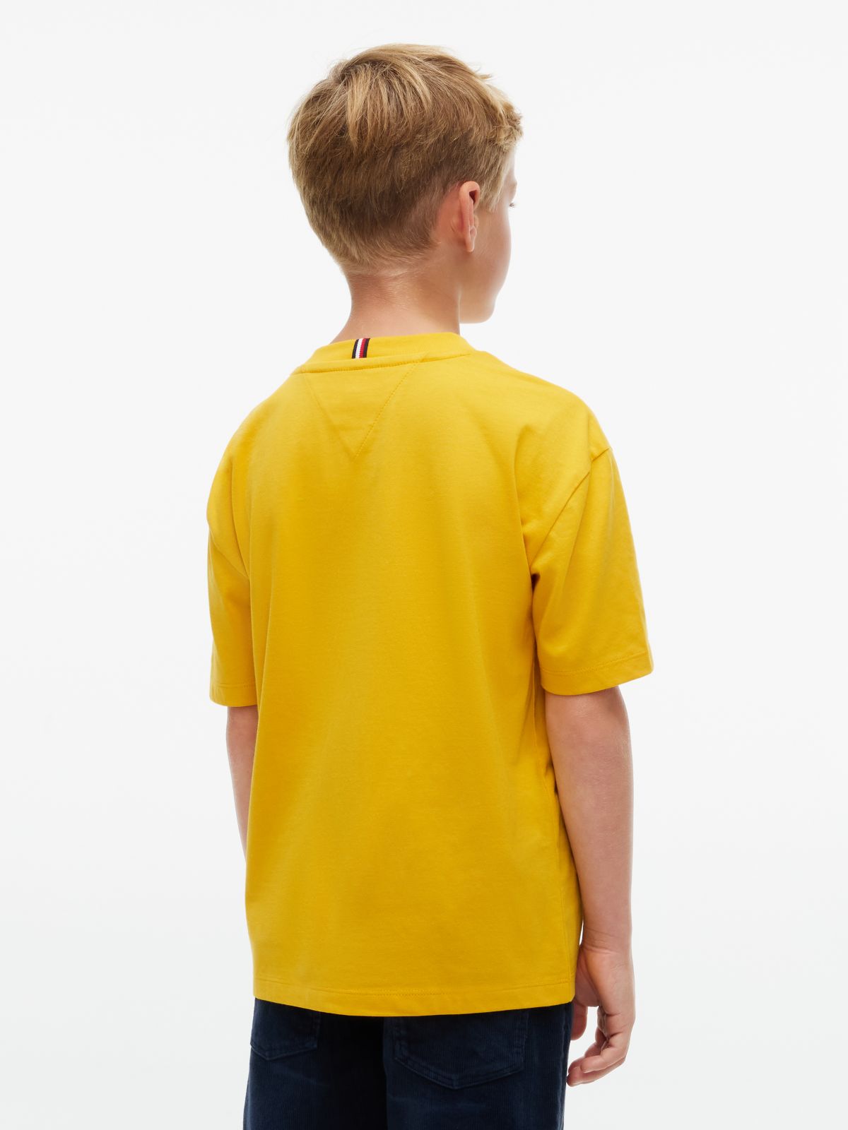 Logo Jersey Relaxed Crew Neck T-Shirt — Yellow