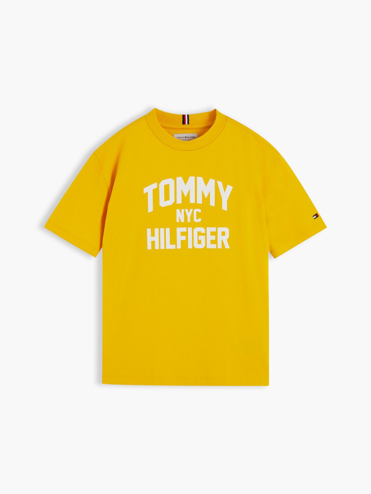 Logo Jersey Relaxed Crew Neck T-Shirt — Yellow