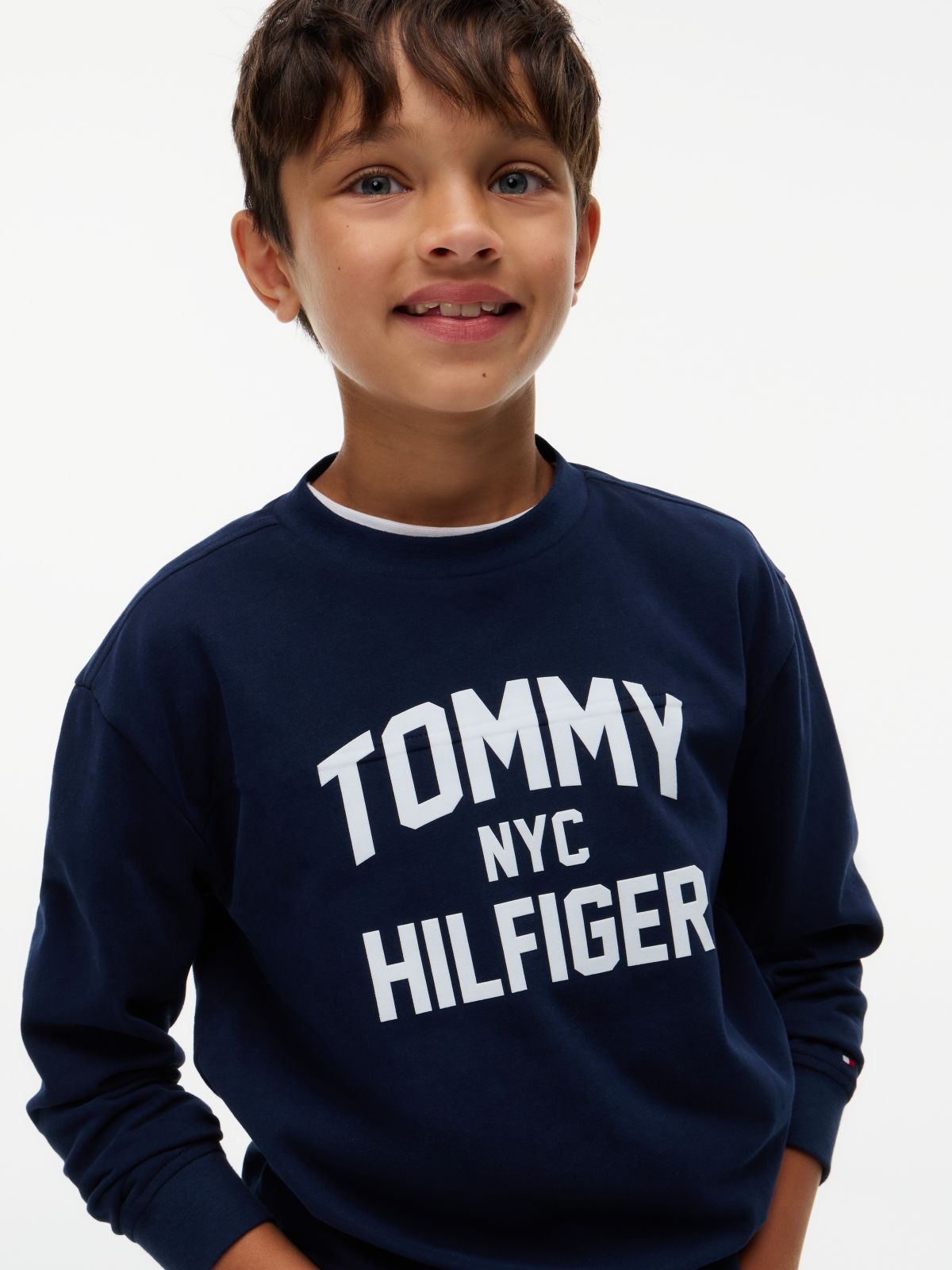 Logo Relaxed Long Sleeve T-Shirt — Blue