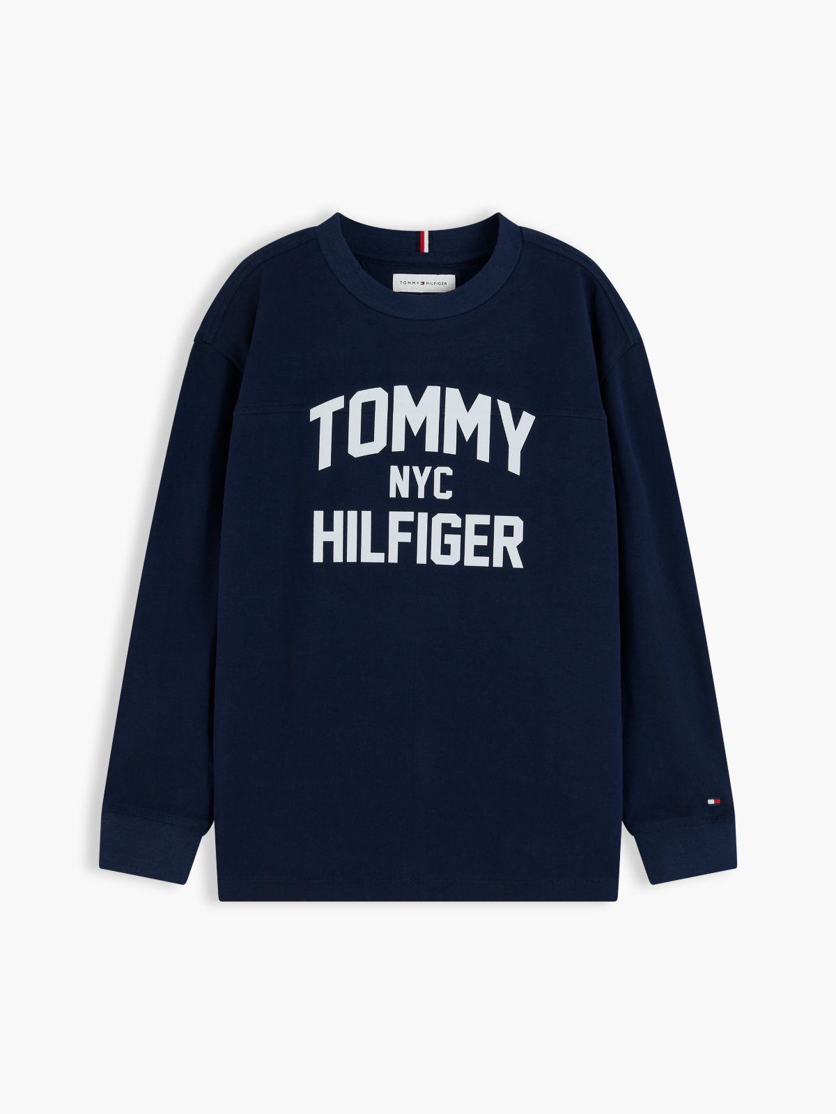 Logo Relaxed Long Sleeve T-Shirt — Blue