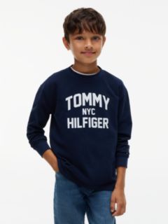 Logo Relaxed Long Sleeve T-Shirt — Blue 1