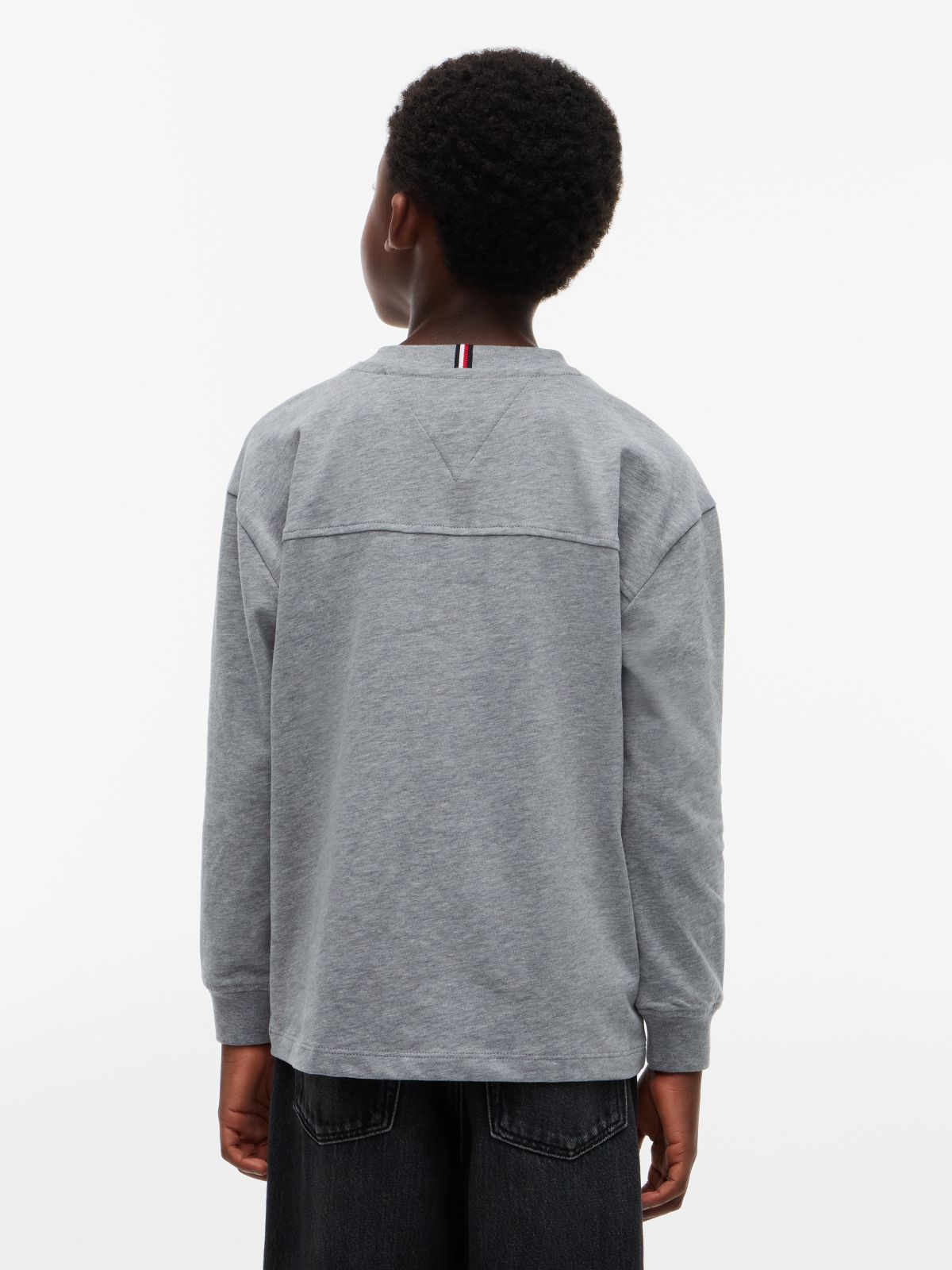Logo Relaxed Long Sleeve T-Shirt — Grey