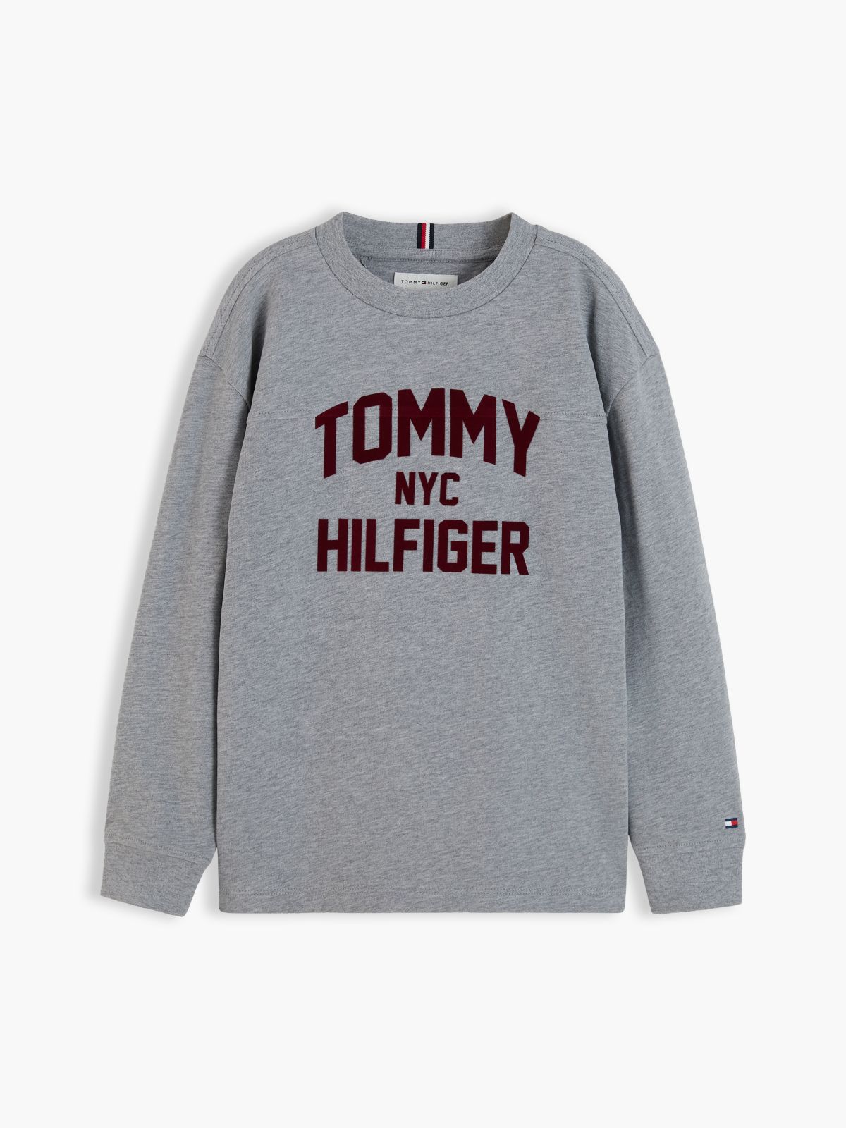 Logo Relaxed Long Sleeve T-Shirt — Grey