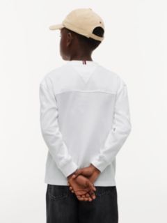 Logo Relaxed Long Sleeve T-Shirt — White 4