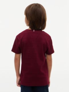 Jacquard Stripe Flag Embroidery T-Shirt — Purple 4