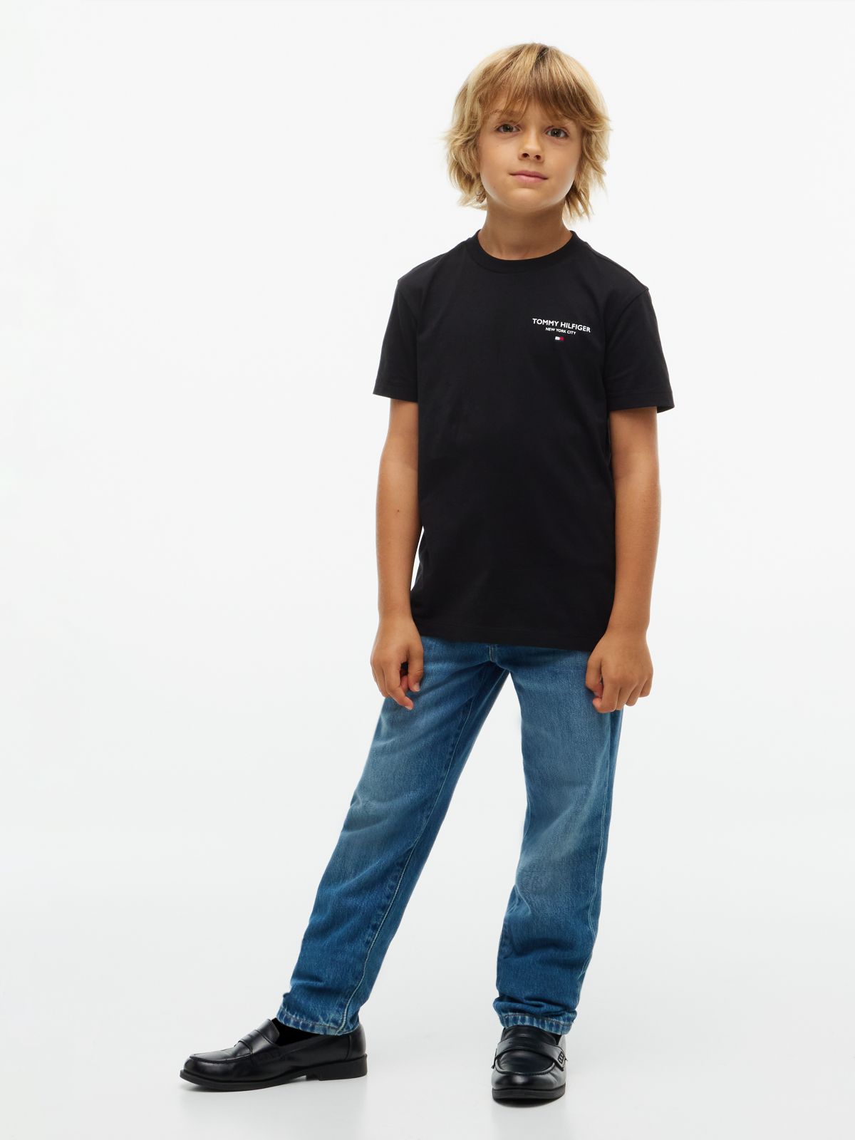 Logo Jersey Crew Neck T-Shirt — Black