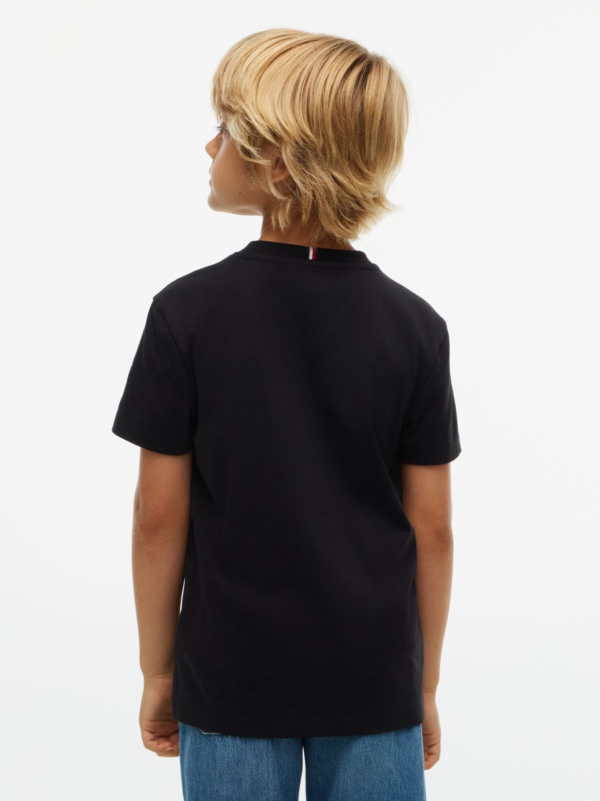 Logo Jersey Crew Neck T-Shirt — Black