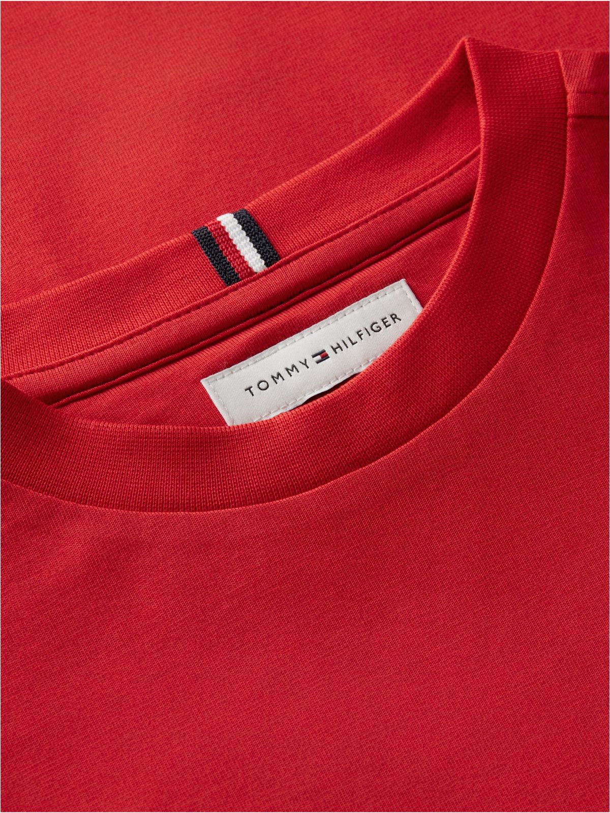 Logo Jersey Crew Neck T-Shirt — Red