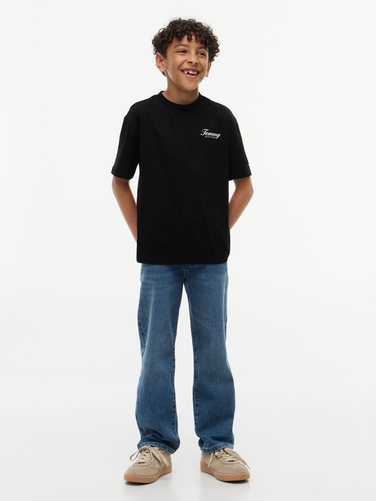 Graffiti Logo Relaxed Jersey T-Shirt — Black