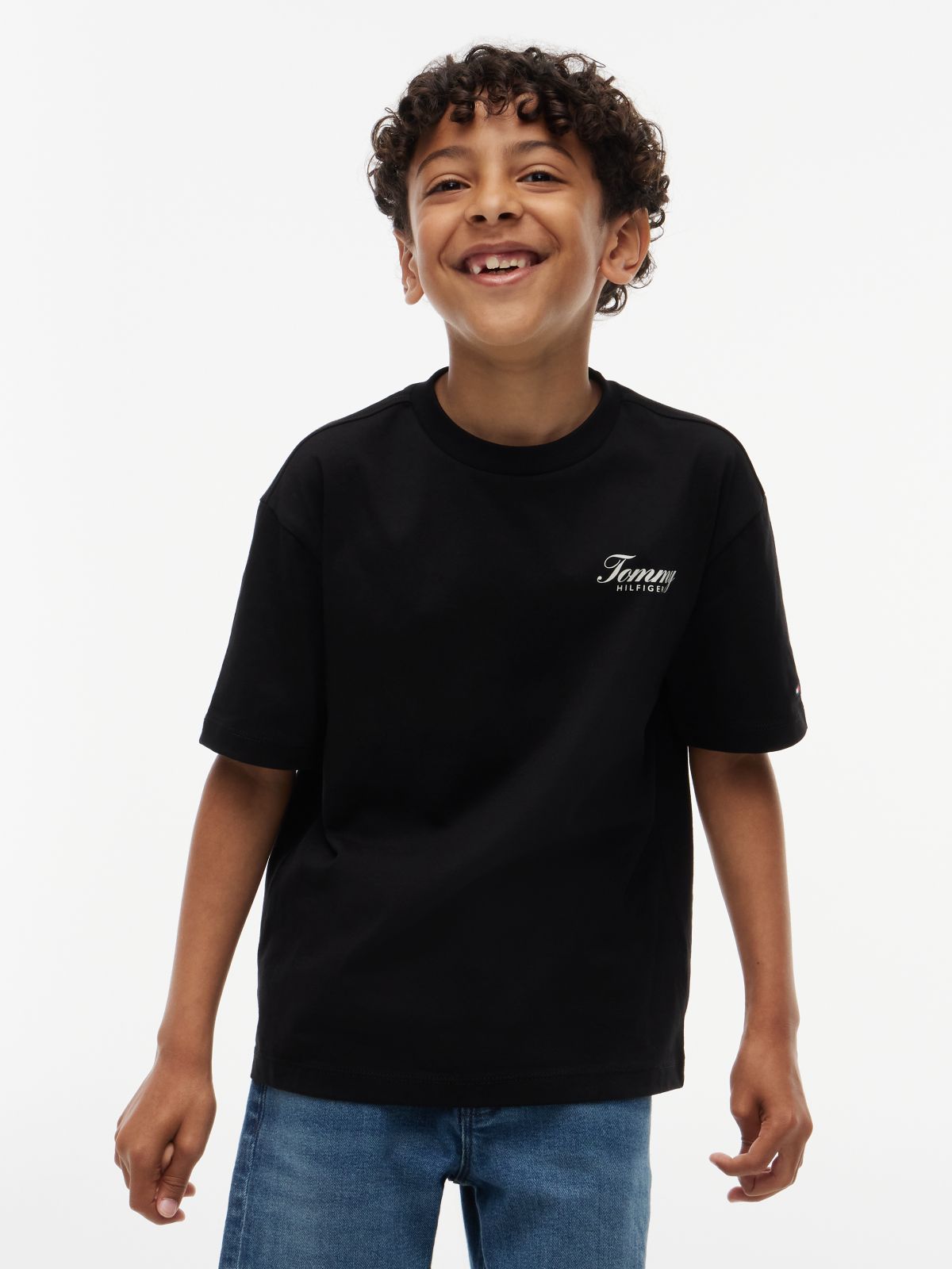 Graffiti Logo Relaxed Jersey T-Shirt — Black