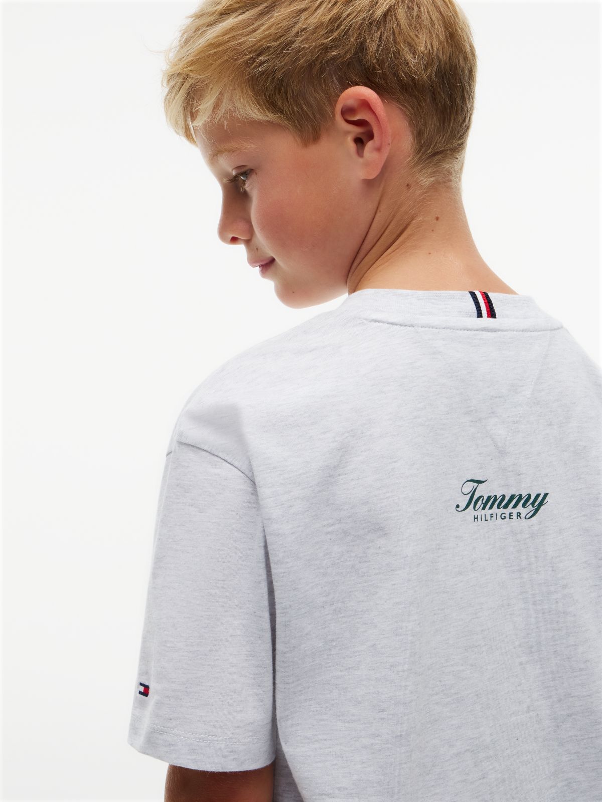 Graffiti Logo Relaxed Jersey T-Shirt — Grey