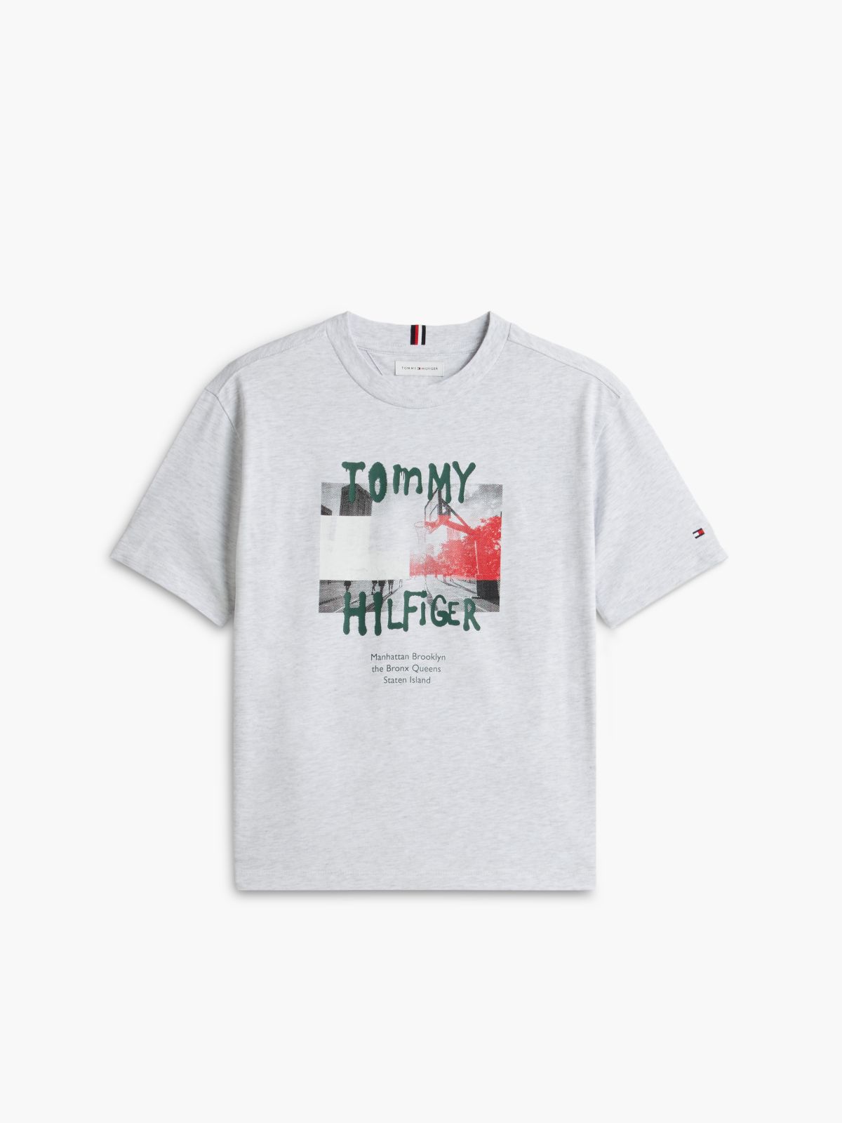 Graffiti Logo Relaxed Jersey T-Shirt — Grey