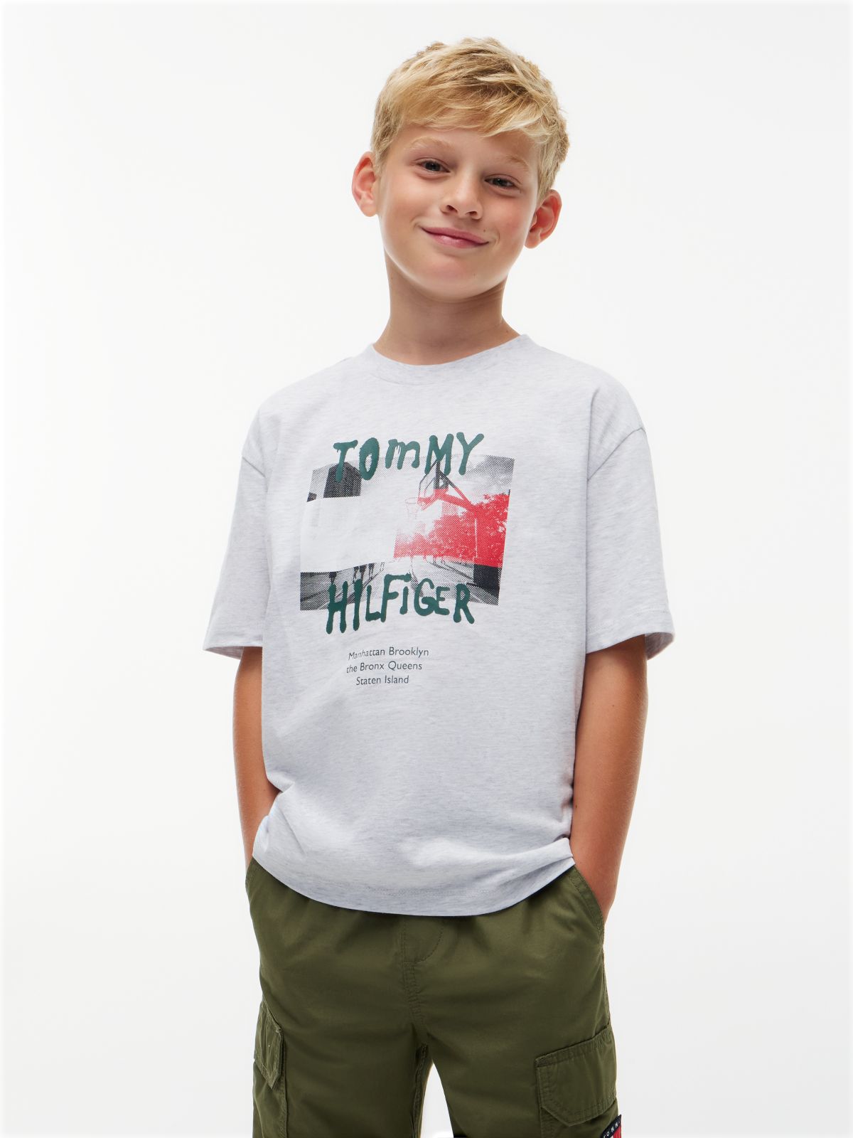 Graffiti Logo Relaxed Jersey T-Shirt — Grey