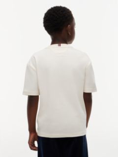 Flag Embroidery Relaxed Crew Neck T-Shirt — Yellow 4