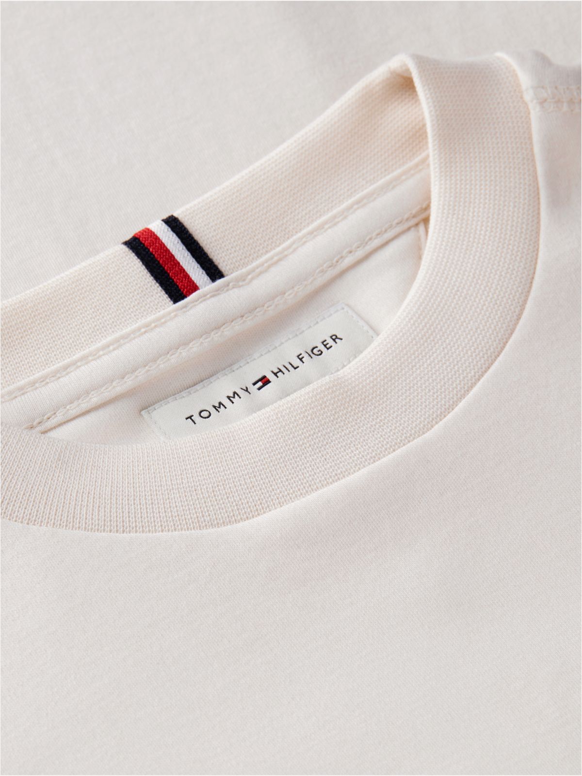 Flag Embroidery Relaxed Crew Neck T-Shirt — Yellow