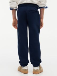 Sueded Logo Joggers — Blue 4