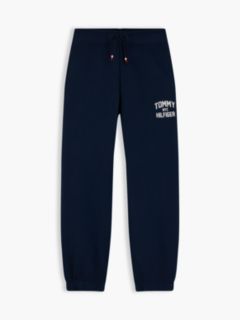 Sueded Logo Joggers — Blue 5