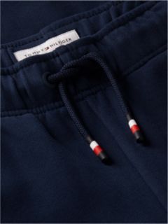 Sueded Logo Joggers — Blue 6