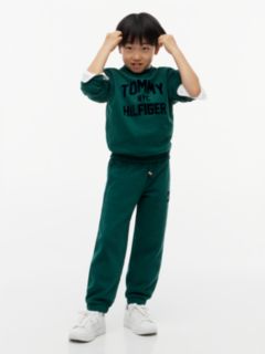 Sueded Logo Joggers — Green 2