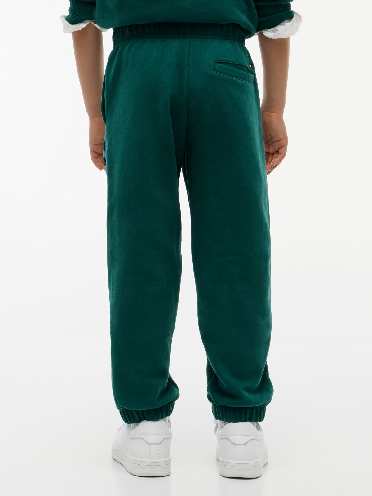 Sueded Logo Joggers — Green