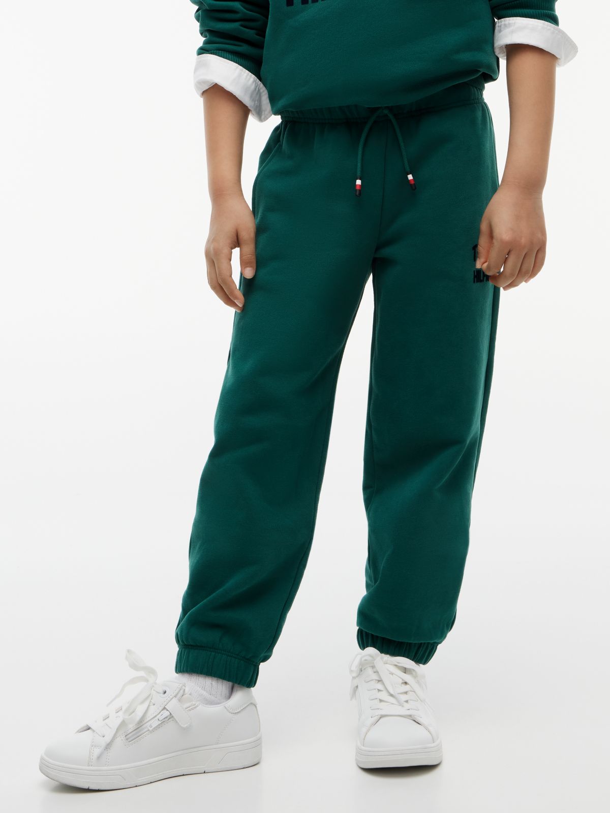 Sueded Logo Joggers — Green
