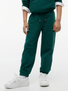 Sueded Logo Joggers — Green 1
