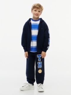 Varsity Logo Appliqué Drawstring Joggers — Blue 2