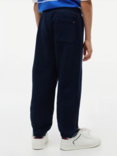 Varsity Logo Appliqué Drawstring Joggers — Blue 4