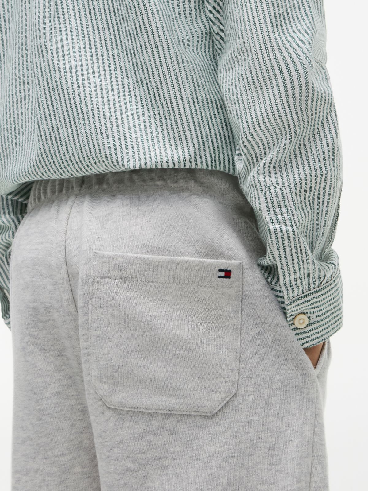 Varsity Logo Appliqué Drawstring Joggers — Grey