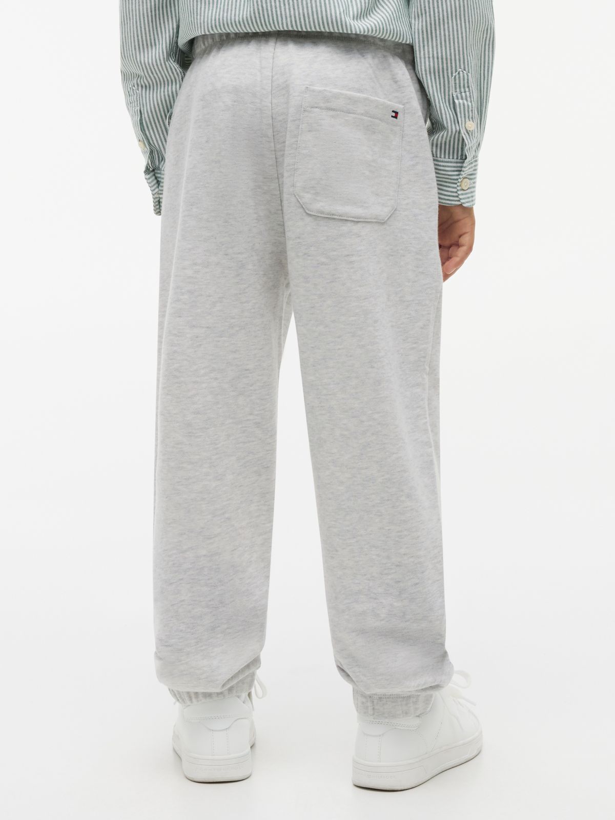 Varsity Logo Appliqué Drawstring Joggers — Grey