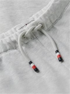 Varsity Logo Appliqué Drawstring Joggers — Grey 6