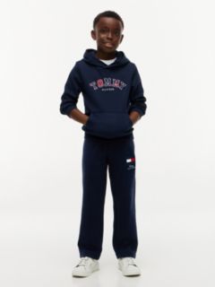 Flag Logo Embroidery Joggers — Blue 2