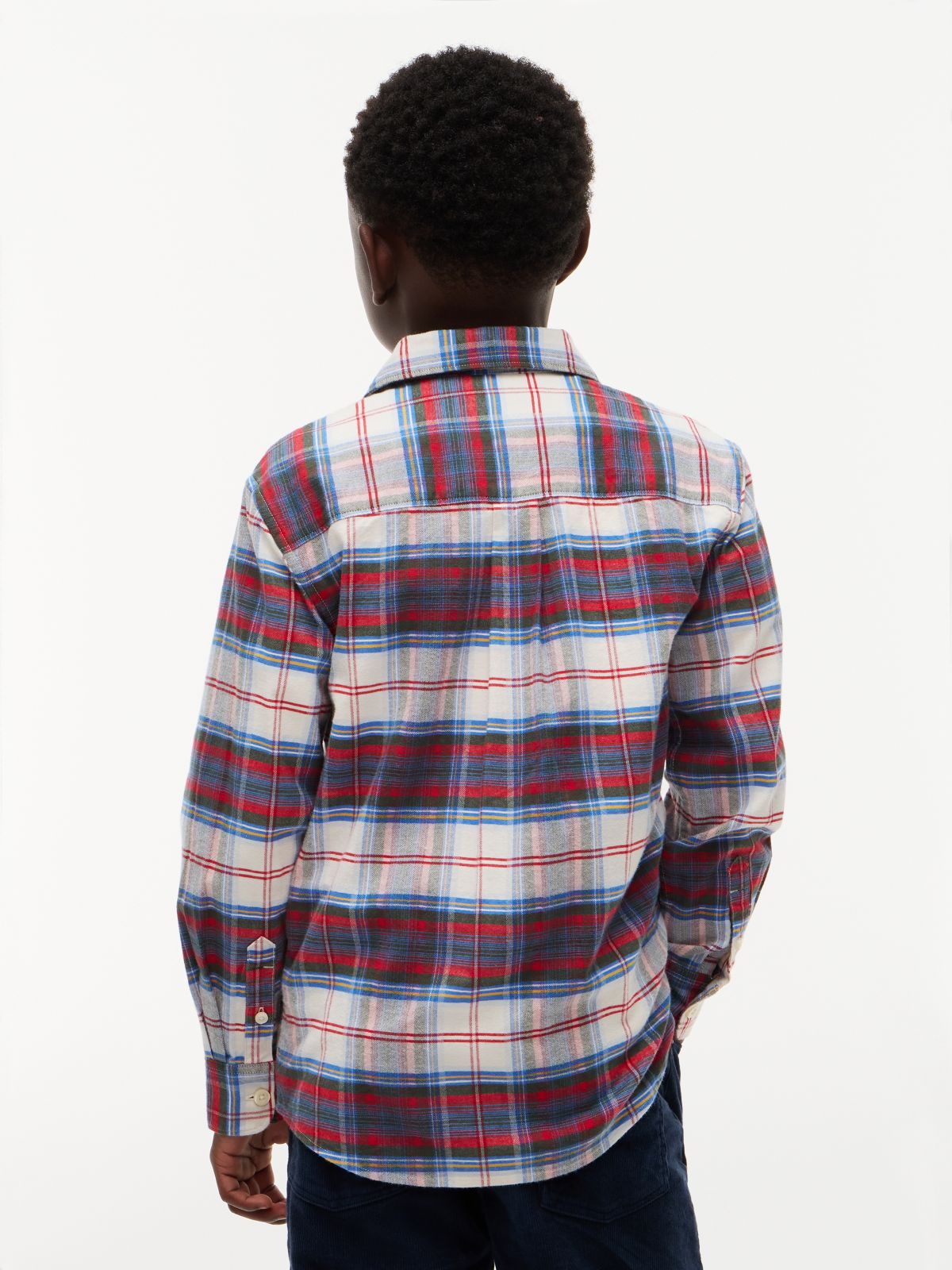 Relaxed Fit Check Shirt — Blue