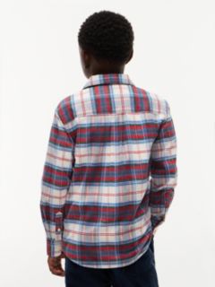Relaxed Fit Check Shirt — Blue 4
