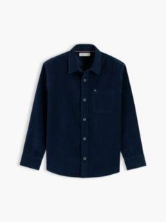 Relaxed Fit Patch Pocket Corduroy Shirt — Blue 5