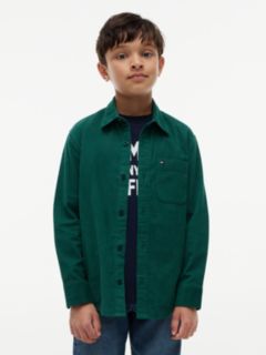 Relaxed Fit Patch Pocket Corduroy Shirt — Green 1