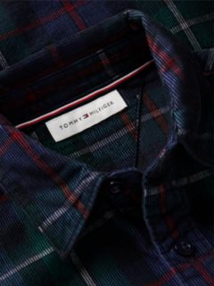 Relaxed Fit Back Graphic Check Corduroy Shirt — Green 6