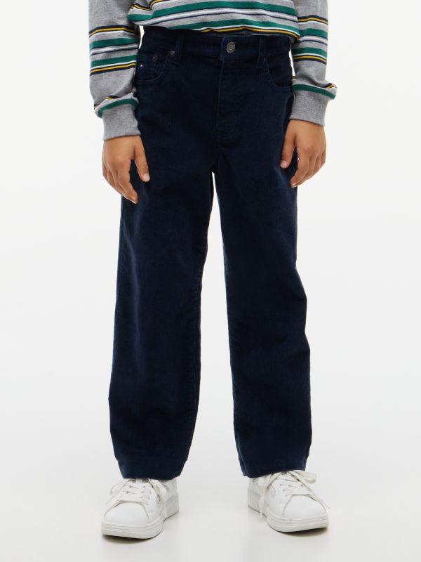 Relaxed Corduroy Trousers — Blue
