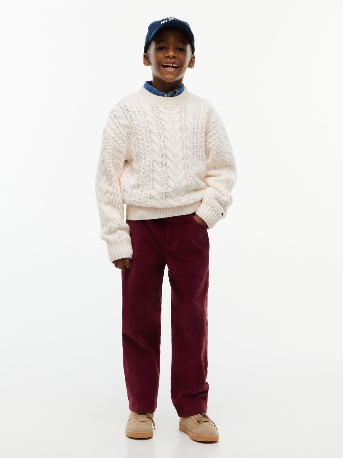 Relaxed Corduroy Trousers — Purple