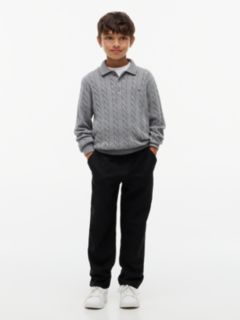 Tapered Twill Trousers — Black 2