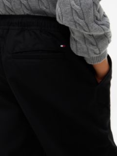 Tapered Twill Trousers — Black 3