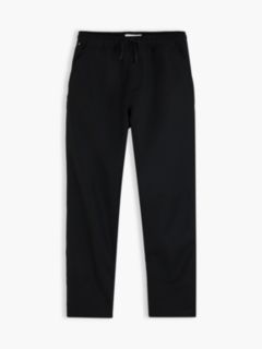 Tapered Twill Trousers — Black 5