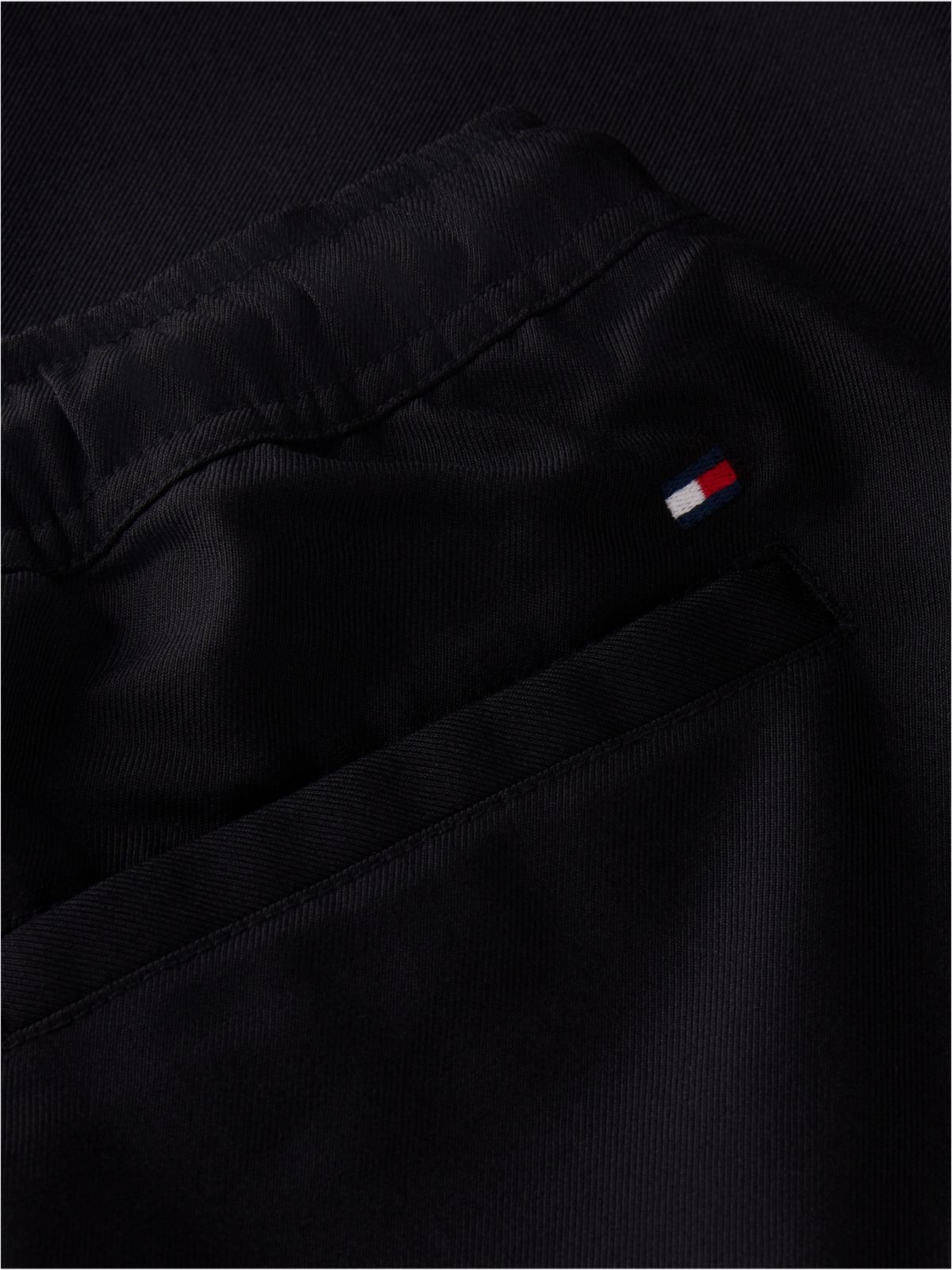Tapered Twill Trousers — Black