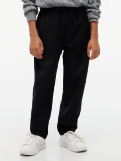 Tapered Twill Trousers — Black 1