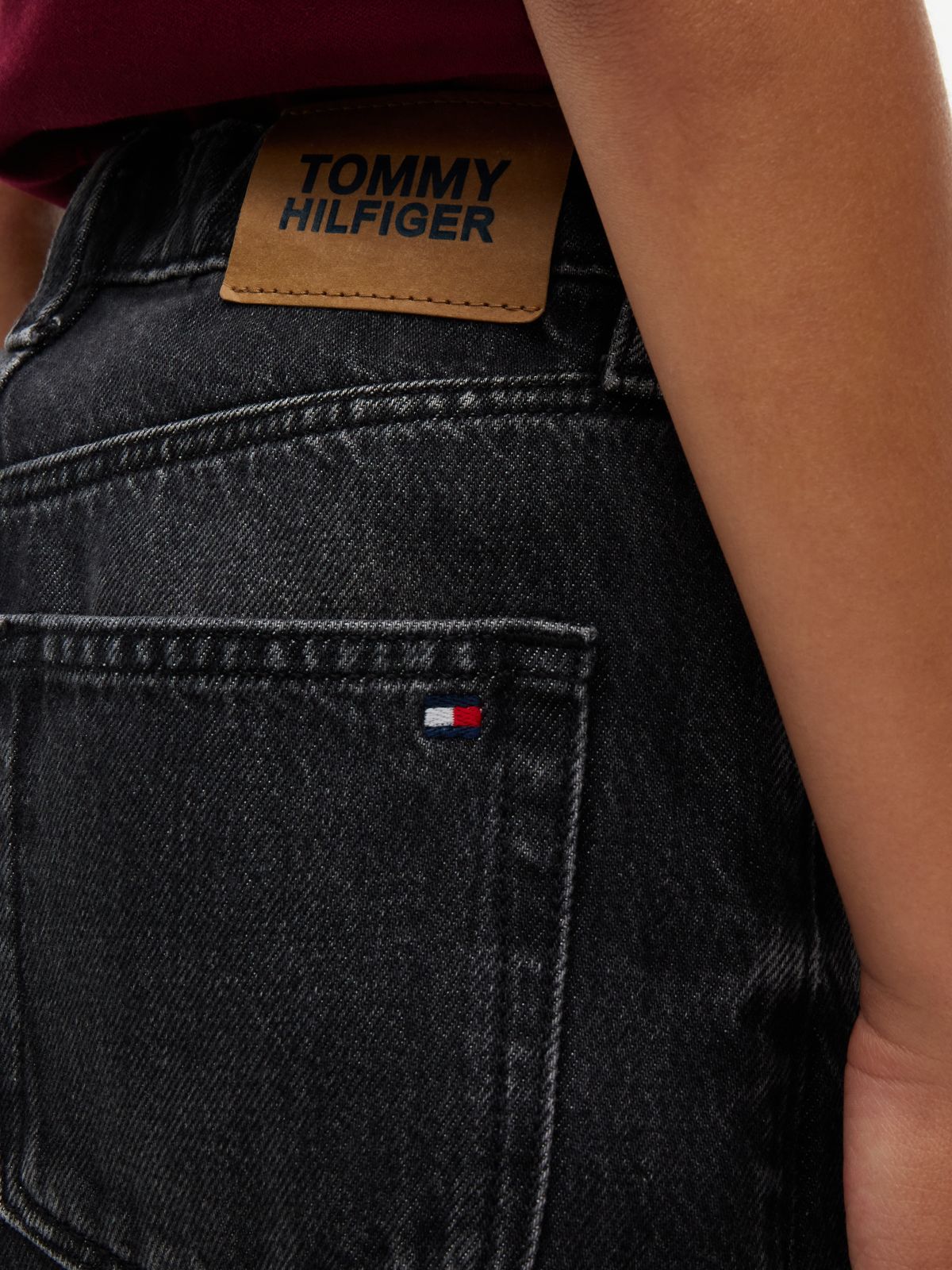 Relaxed Faded Barrel Black Jeans — Denim
