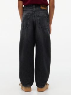 Relaxed Faded Barrel Black Jeans — Denim 4
